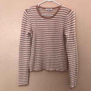Soft Pink Madewell Striped Sweater